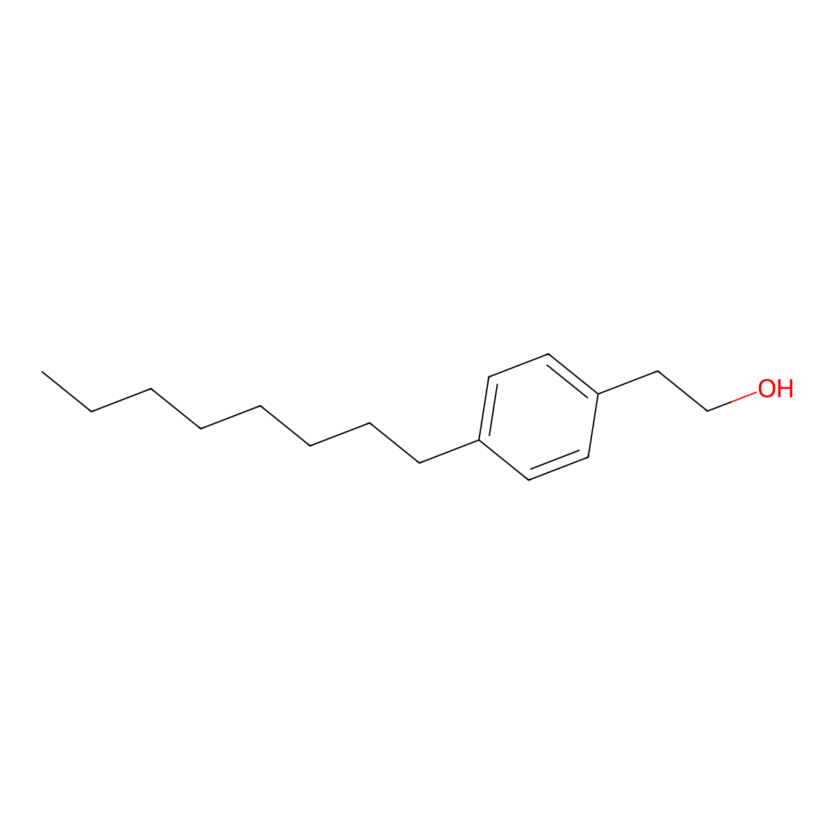 2-(4-Octylphenyl)ethanol molecular structure, CAS 162358-05-6