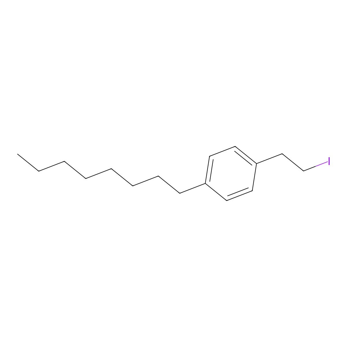 1-(2-Iodoethyl)-4-octylbenzene molecular structure, CAS 162358-07-8