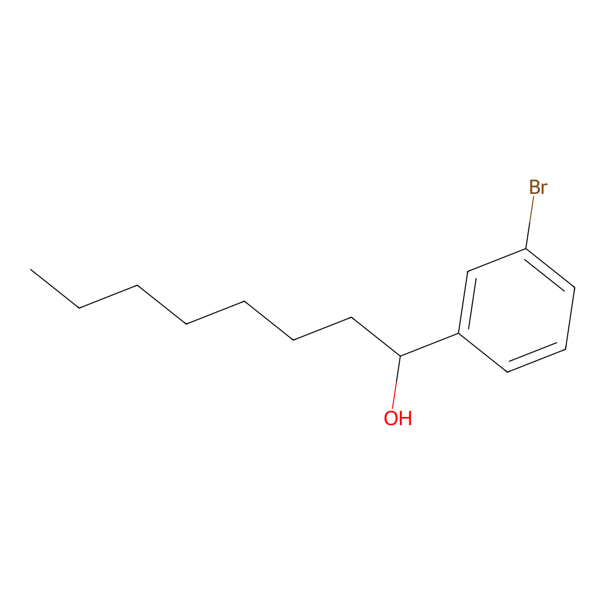 1-(3-Bromophenyl)octan-1-ol molecular structure, CAS 162359-13-9