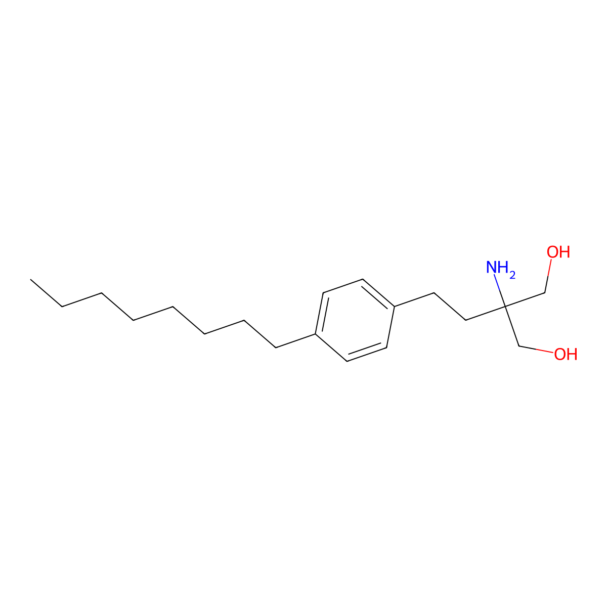 Fingolimod molecular structure, CAS 162359-55-9