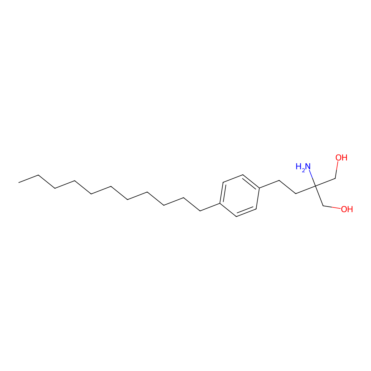 1,3-Propanediol, 2-amino-2-[2-(4-undecylphenyl)ethyl]- molecular structure, CAS 162361-39-9
