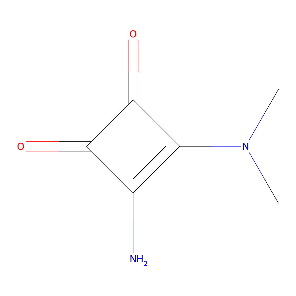 3-Amino-4-(dimethylamino)cyclobut-3-ene-1,2-dione molecular structure, CAS 162362-86-9