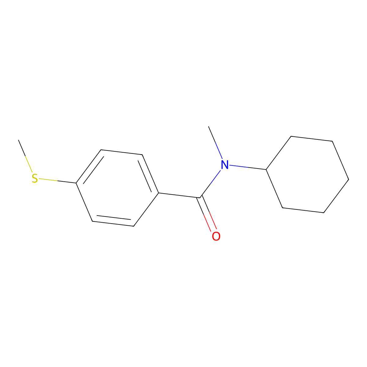 N-Cyclohexyl-N-methyl-4-(methylthio)benzamide molecular structure, CAS 1623630-56-7