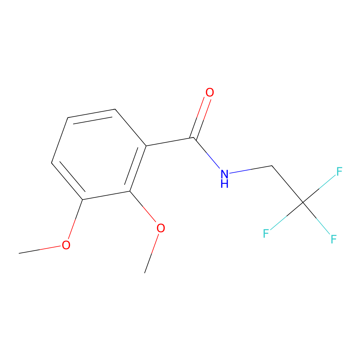 2,3-dimethoxy-N-(2,2,2-trifluoroethyl)benzamide molecular structure, CAS 1623638-36-7