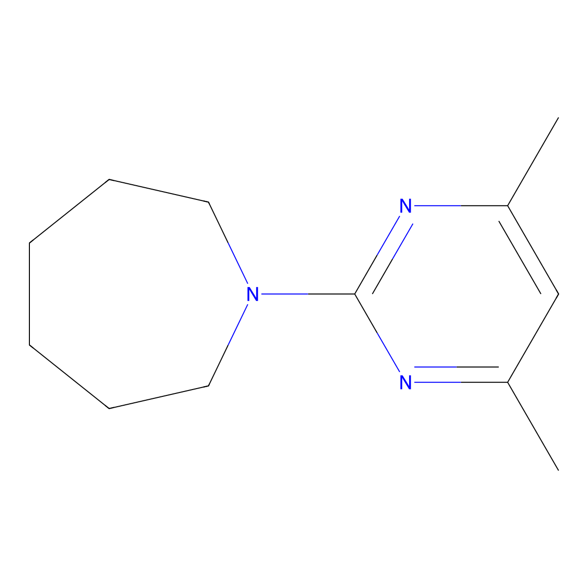 1-(4,6-Dimethylpyrimidin-2-yl)azepane molecular structure, CAS 1623674-60-1