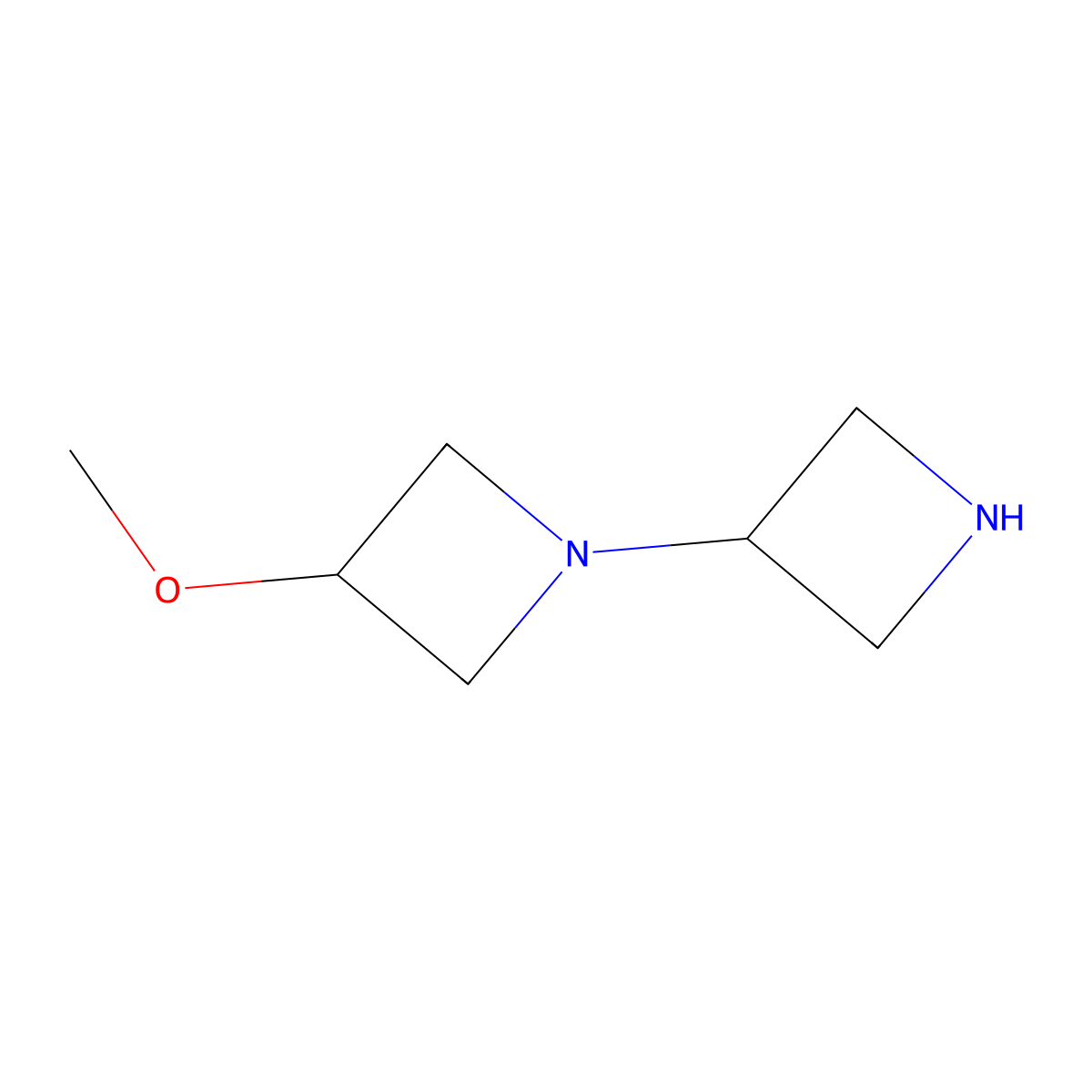 3-Methoxy-1,3'-biazetidine molecular structure, CAS 1623729-31-6