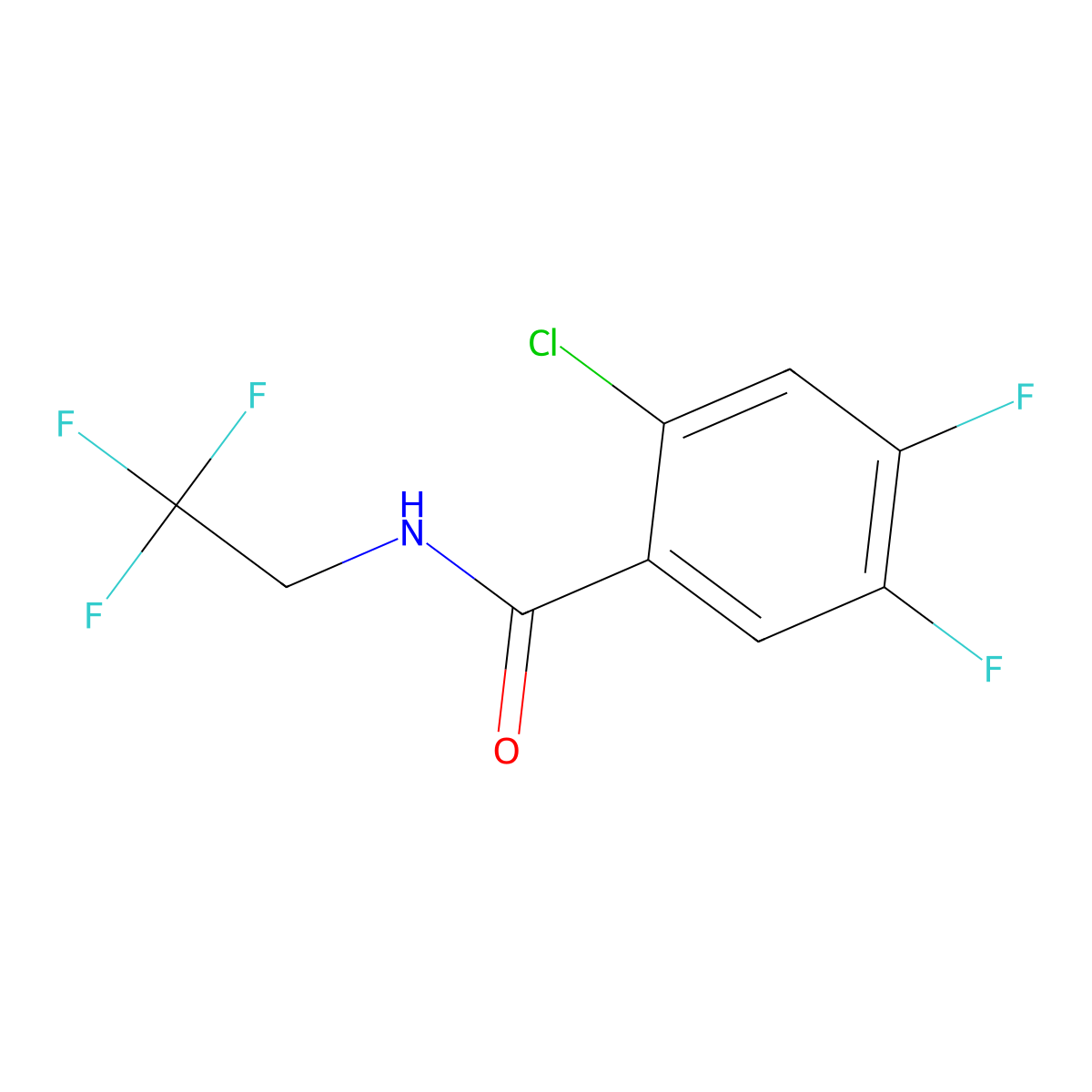 2-Chloro-4,5-difluoro-N-(2,2,2-trifluoroethyl)benzamide molecular structure, CAS 1623735-18-1