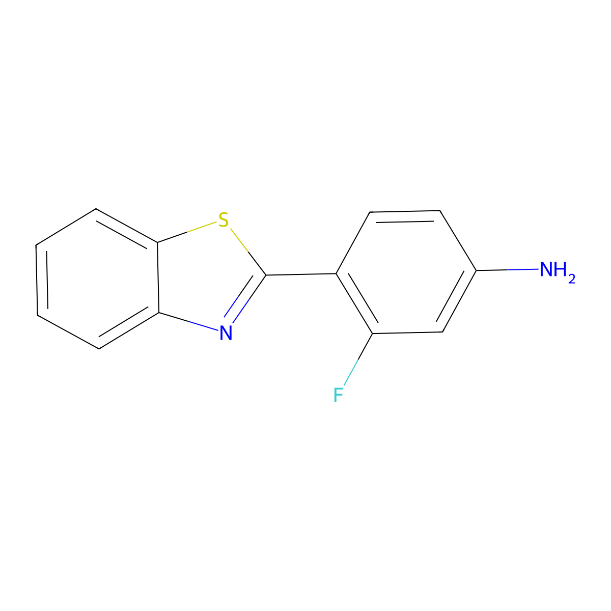 4-(1,3-Benzothiazol-2-yl)-3-fluoroaniline molecular structure, CAS 162374-62-1