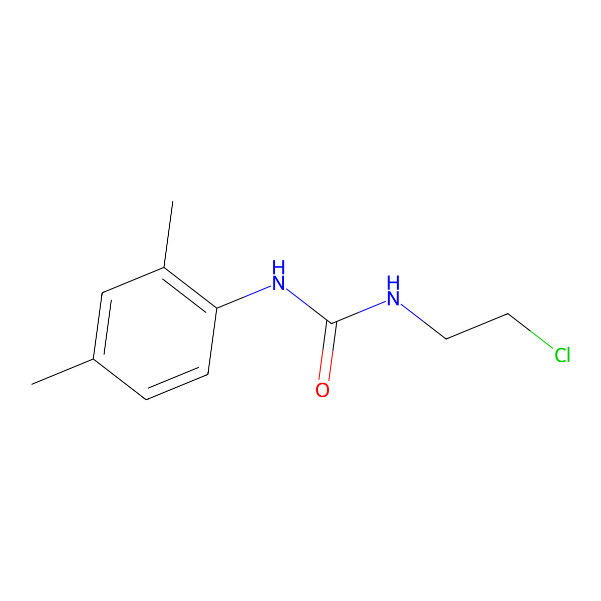 N-(2-Chloroethyl)-N'-(2,4-dimethylphenyl)urea molecular structure, CAS 162376-66-1