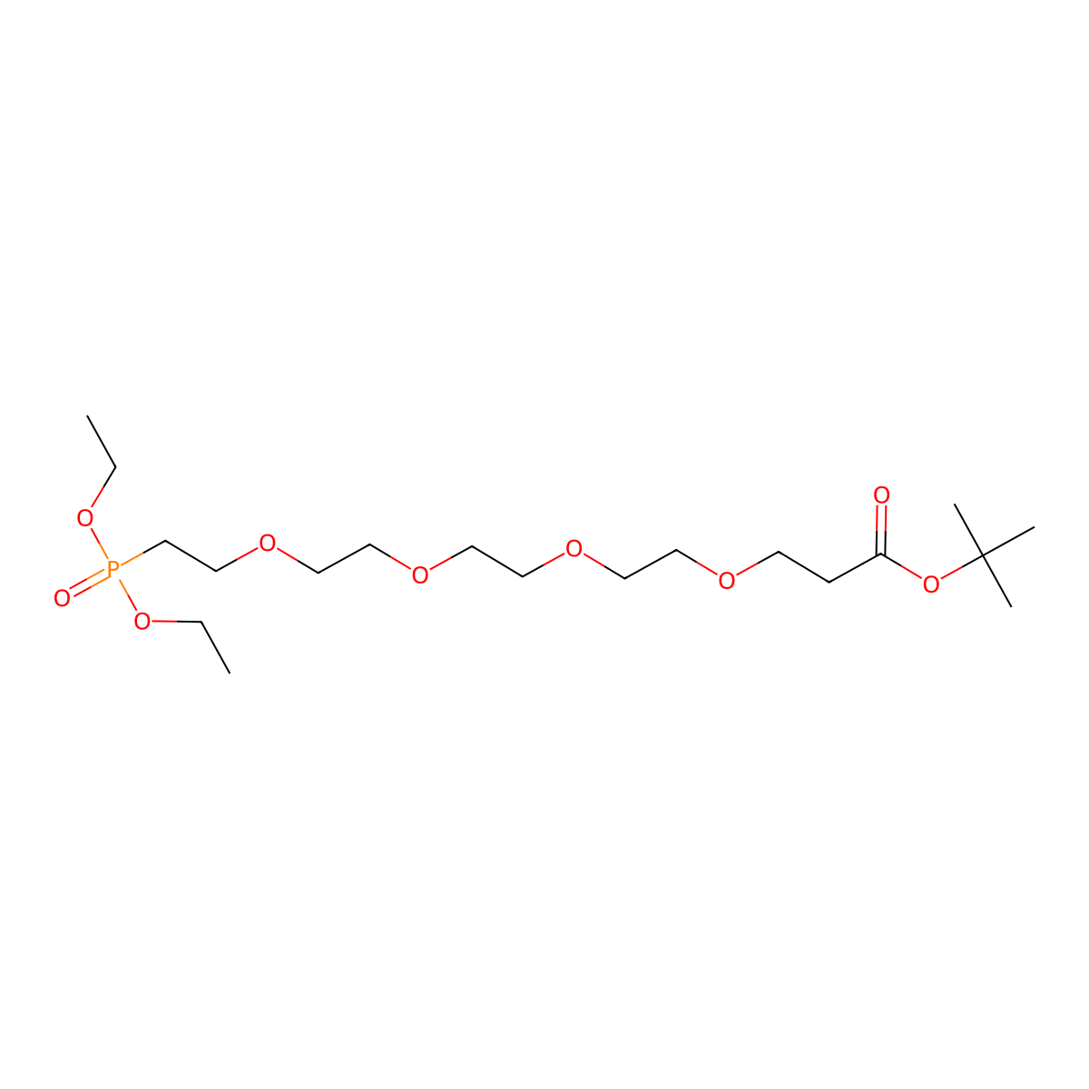 Boc-PEG4-phosphonic acid ethyl ester molecular structure, CAS 1623791-77-4