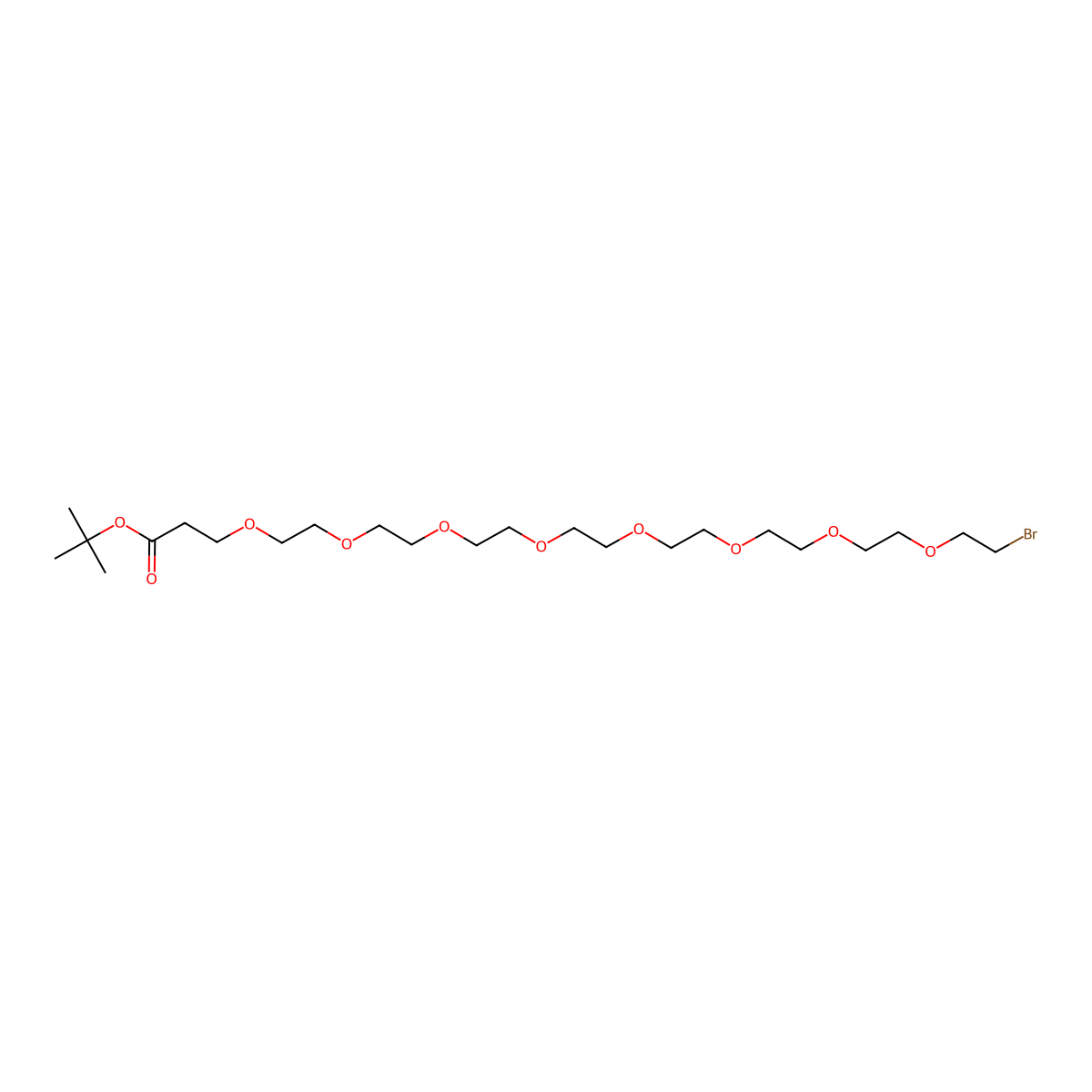 Bromo-PEG8-t-butyl ester molecular structure, CAS 1623792-00-6