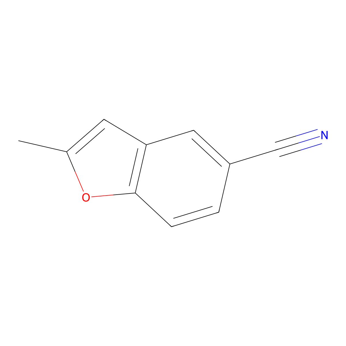 2-Methylbenzofuran-5-carbonitrile molecular structure, CAS 16238-12-3
