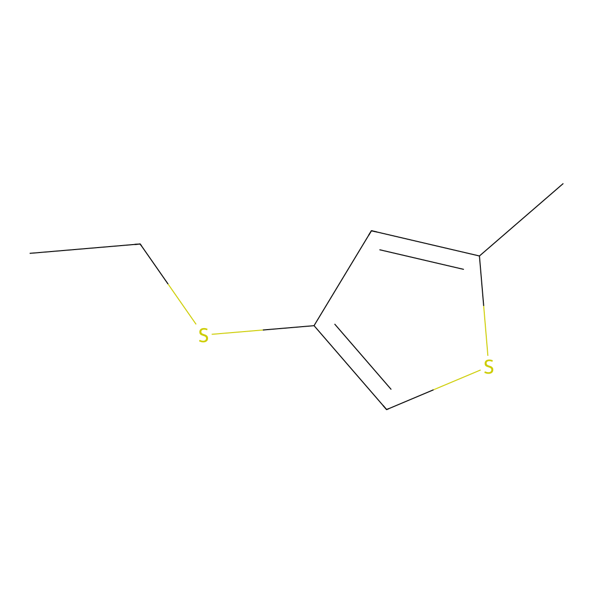 4-(Ethylthio)-2-methylthiophene molecular structure, CAS 16238-23-6
