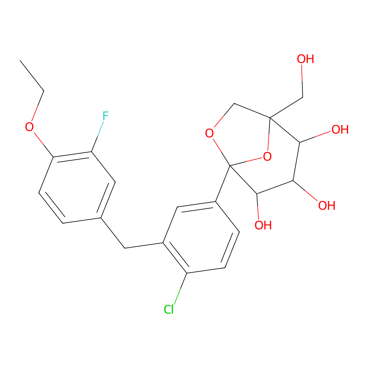 Henagliflozin molecular structure, CAS 1623804-44-3