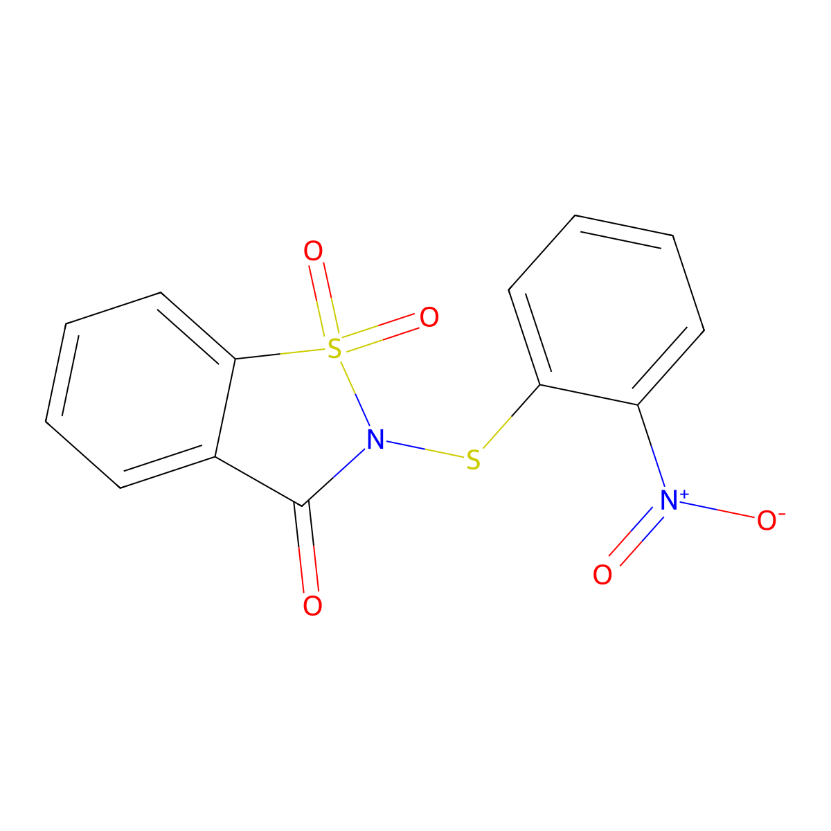 2-((2-(Hydroxy(oxido)amino)phenyl)thio)-1,2-benzisothiazol-3(2H)-one 1,1-dioxide molecular structure, CAS 16239-03-5