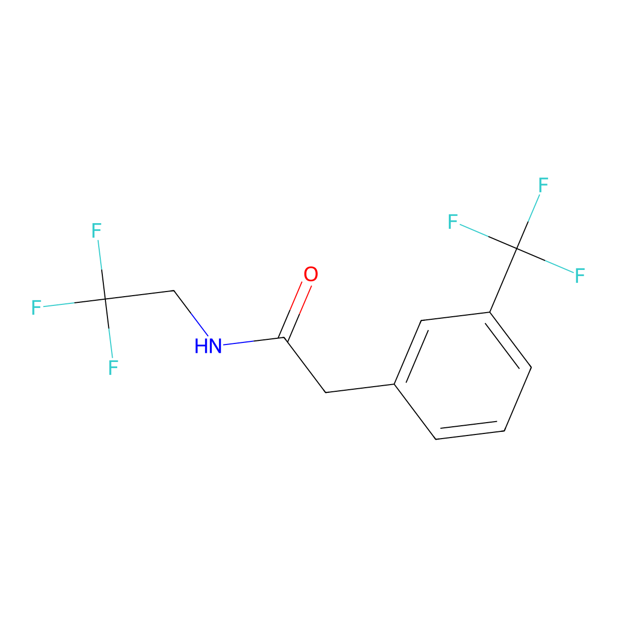 N-(2,2,2-Trifluoroethyl)-2-[3-(trifluoromethyl)phenyl]acetamide molecular structure, CAS 1623904-64-2