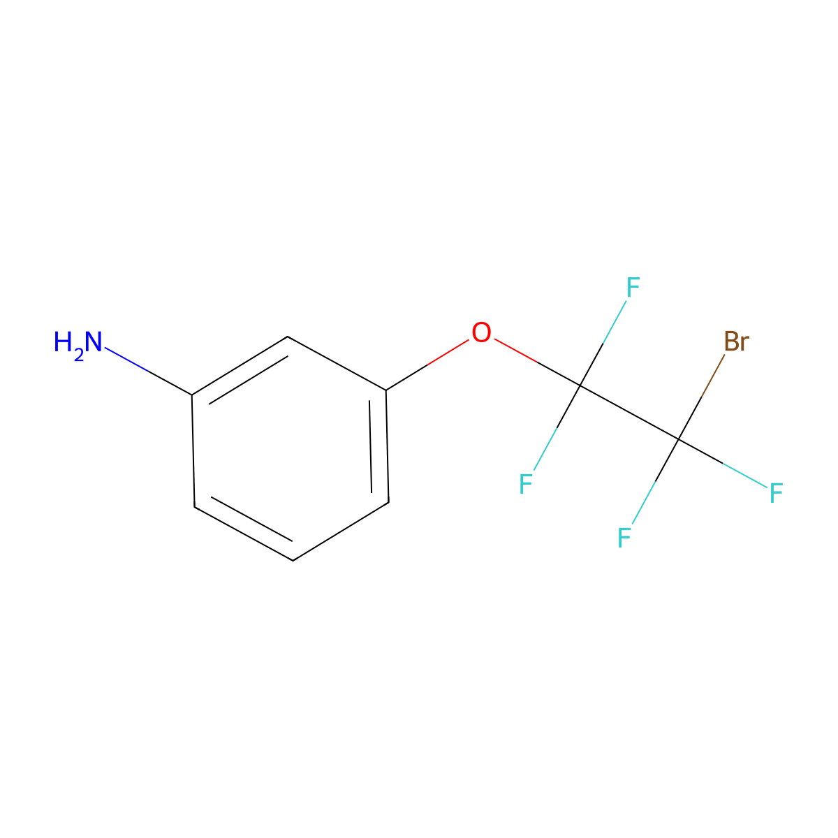 3-(2-Bromo-1,1,2,2-tetrafluoroethoxy)aniline molecular structure, CAS 162397-91-3