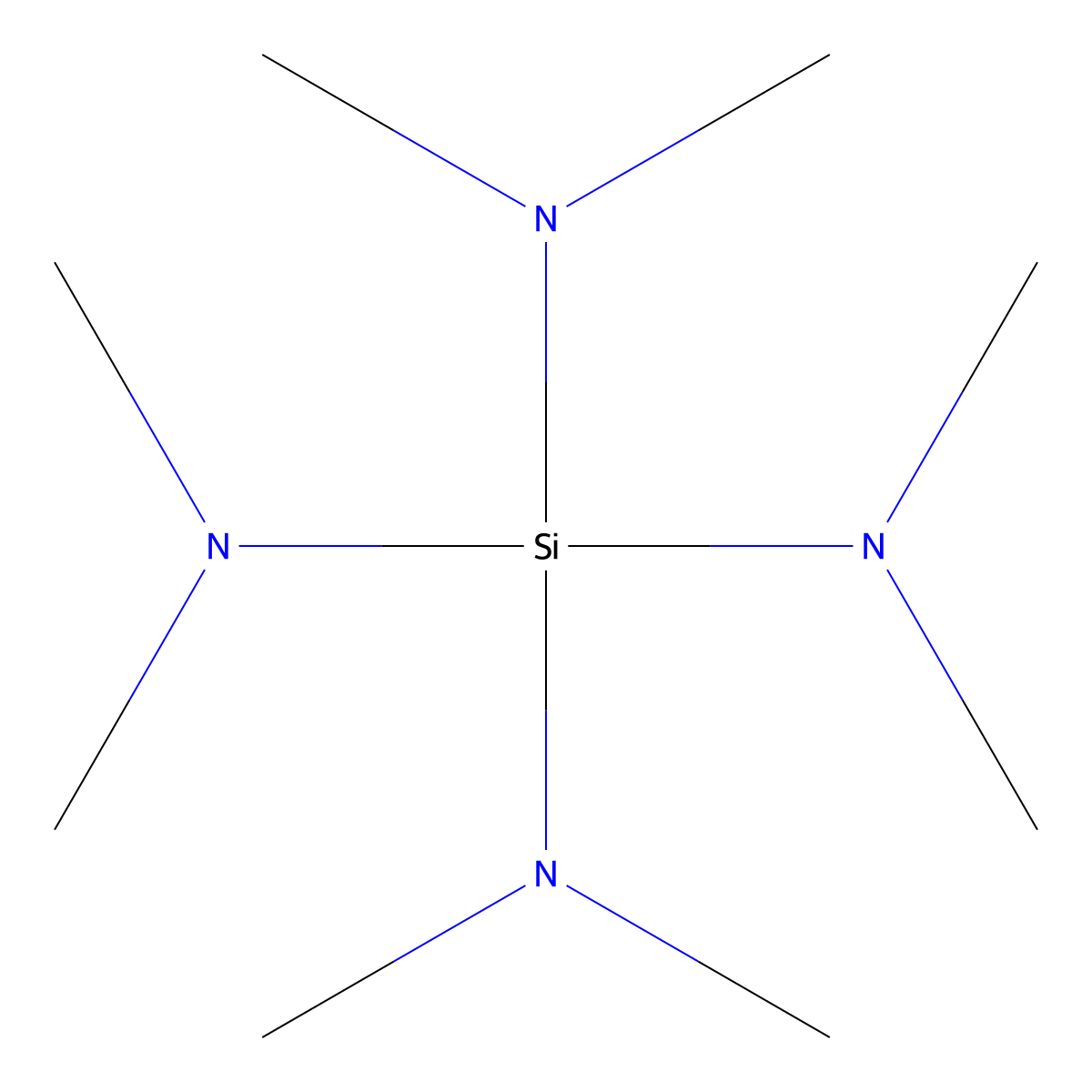 Octamethylsilanetetramine molecular structure, CAS 1624-01-7