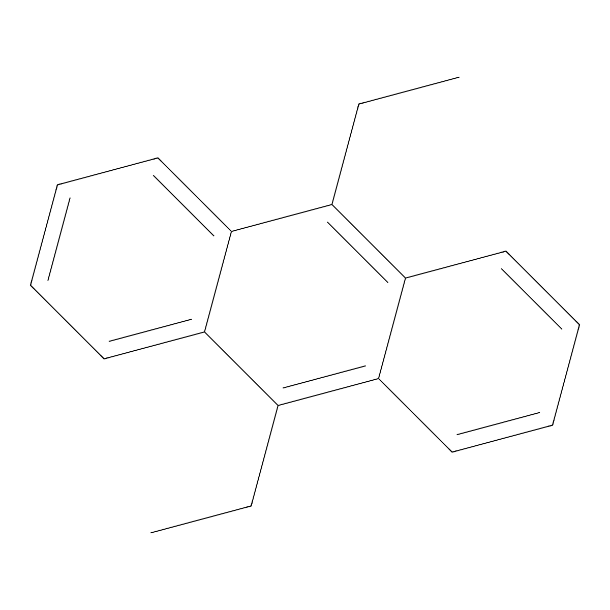 9,10-Diethylanthracene molecular structure, CAS 1624-32-4