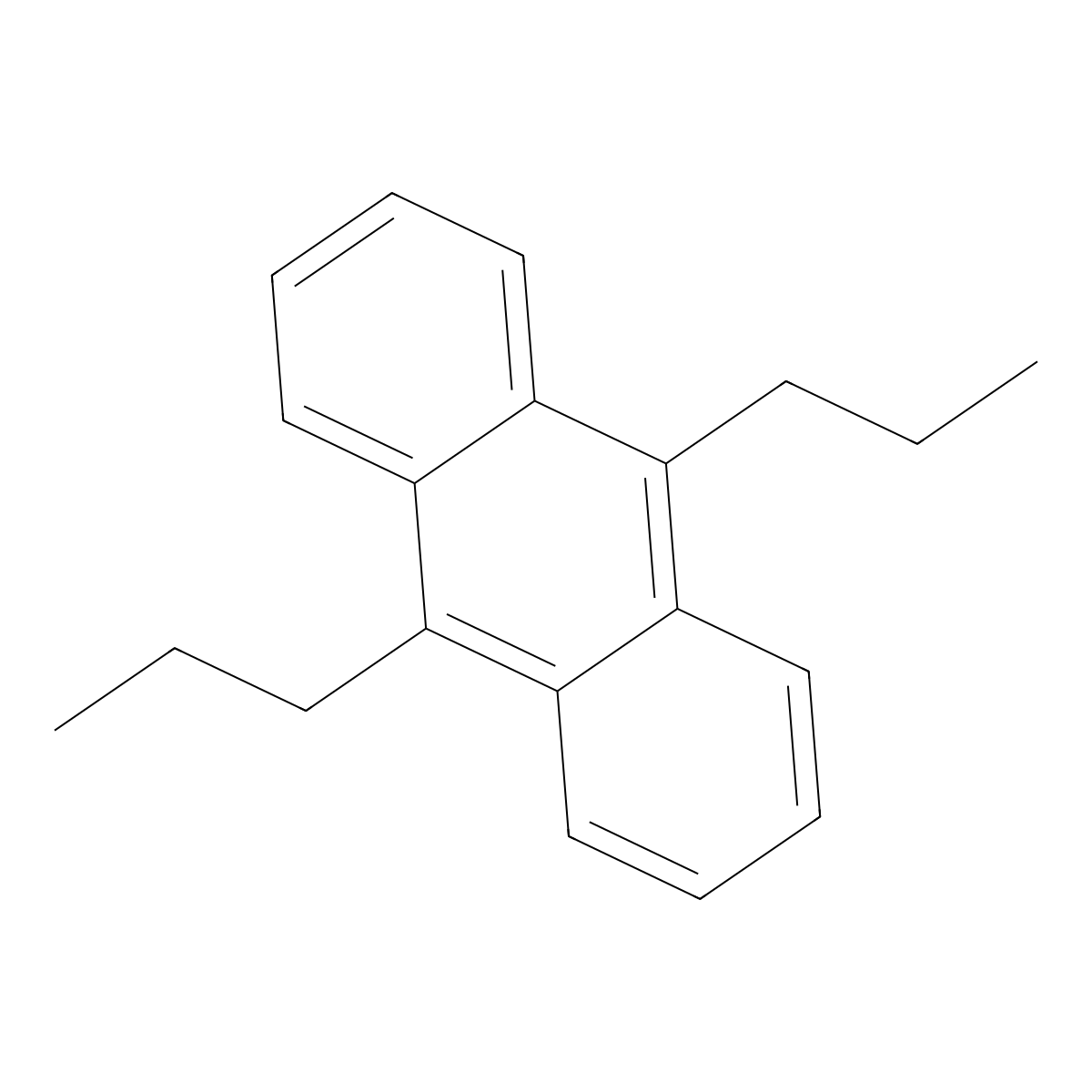 9,10-Dipropylanthracene molecular structure, CAS 1624-33-5