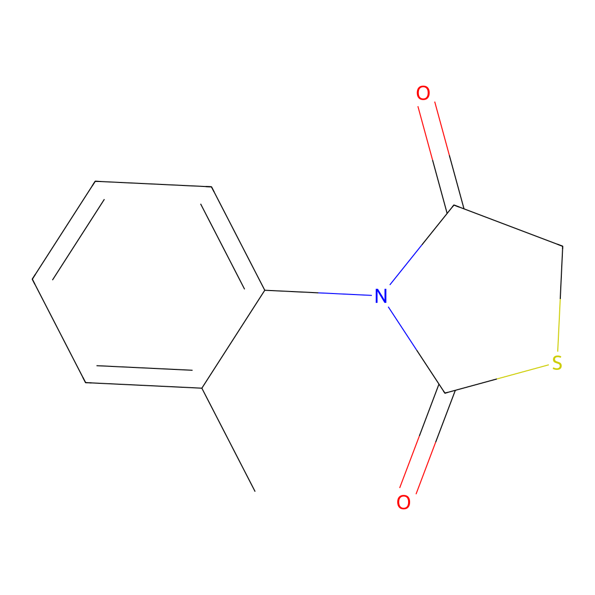 3-(2-Methylphenyl)-1,3-thiazolidine-2,4-dione molecular structure, CAS 16240-02-1