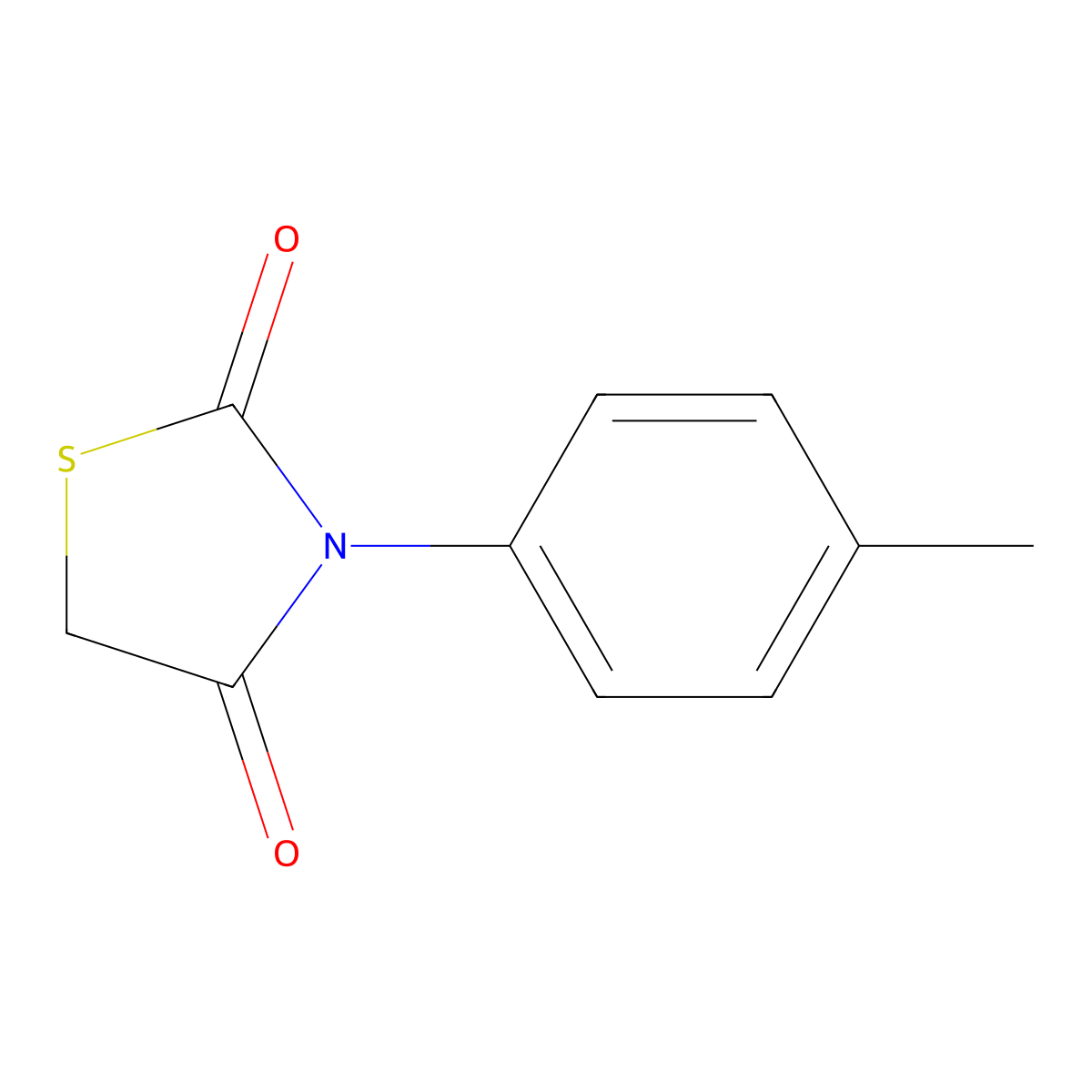 3-(4-Methylphenyl)-1,3-thiazolidine-2,4-dione molecular structure, CAS 16240-04-3