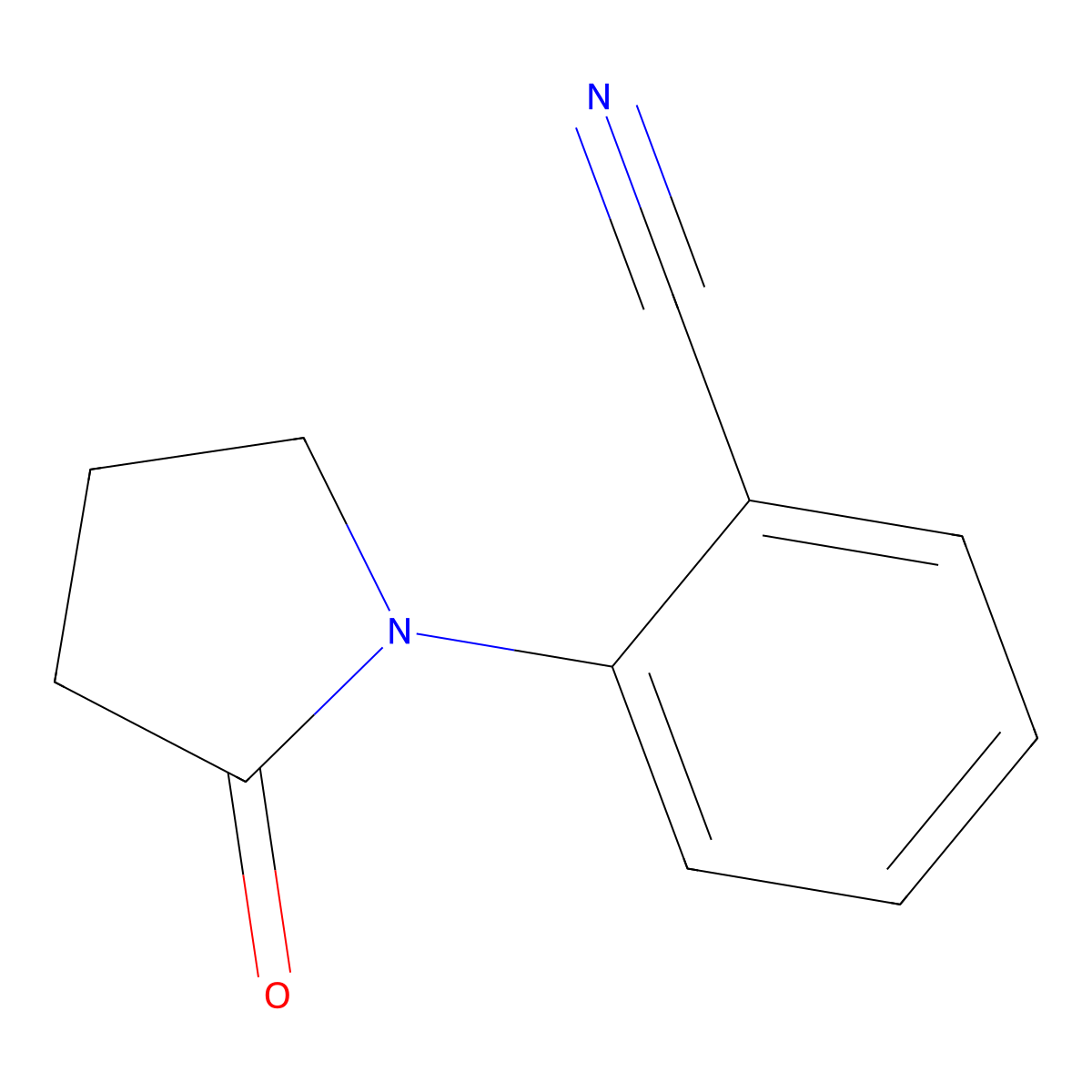 2-(2-Oxopyrrolidin-1-yl)benzonitrile molecular structure, CAS 16240-73-6
