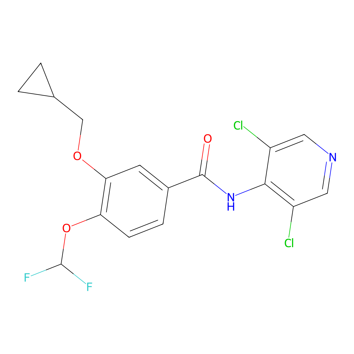 Roflumilast molecular structure, CAS 162401-32-3