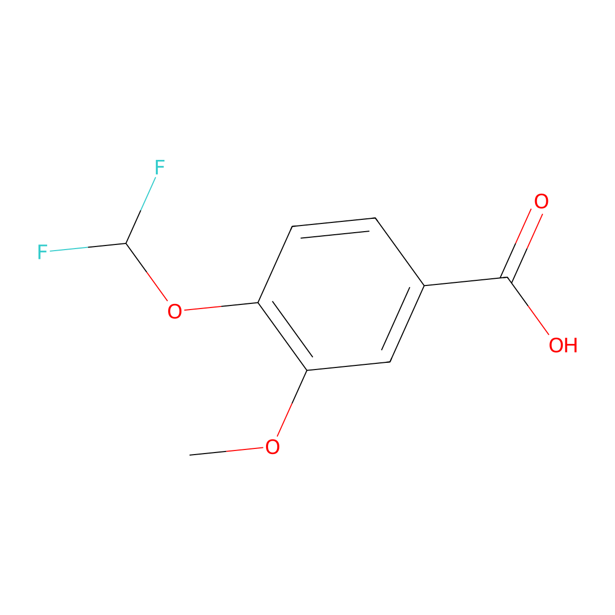 4-(Difluoromethoxy)-3-methoxybenzoic acid molecular structure, CAS 162401-59-4
