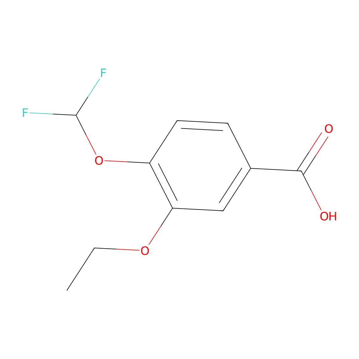 4-(Difluoromethoxy)-3-ethoxybenzoic acid molecular structure, CAS 162401-63-0