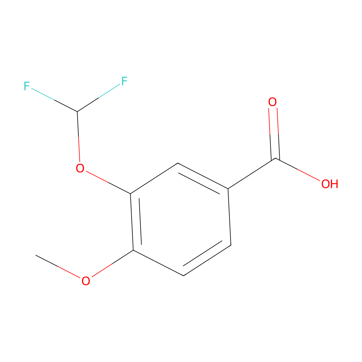 3-(Difluoromethoxy)-4-methoxybenzoic acid molecular structure, CAS 162401-65-2