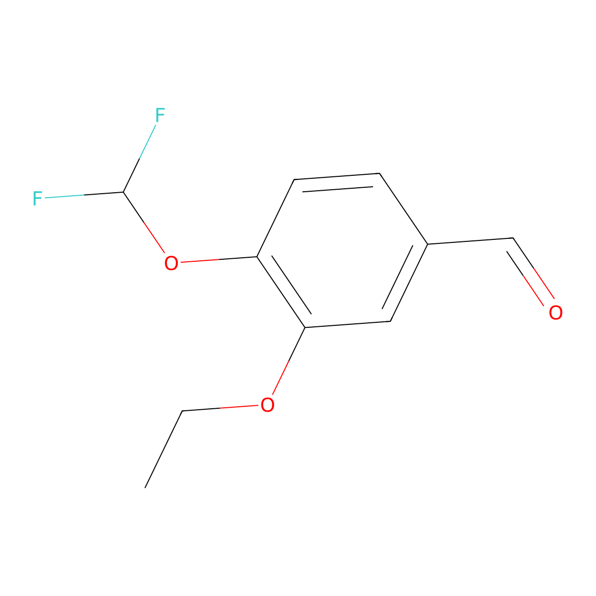 4-(Difluoromethoxy)-3-ethoxybenzaldehyde molecular structure, CAS 162401-73-2