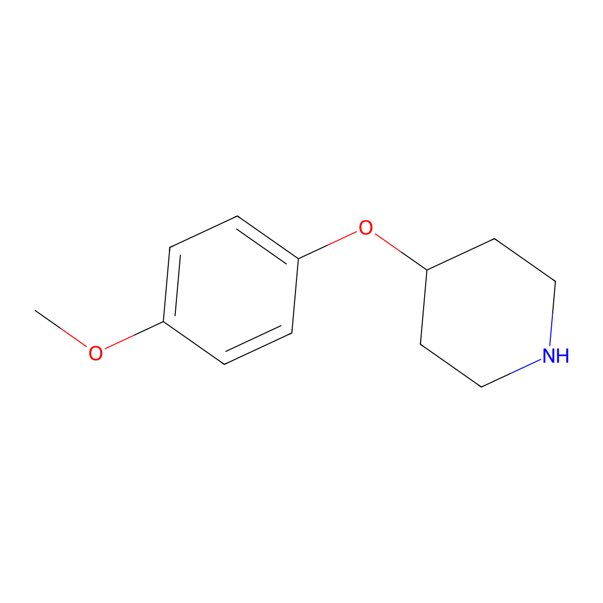 4-(4-Methoxyphenoxy)piperidine molecular structure, CAS 162402-33-7