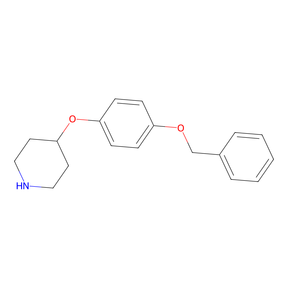 4-(4-Benzyloxyphenoxy)piperidine molecular structure, CAS 162402-34-8
