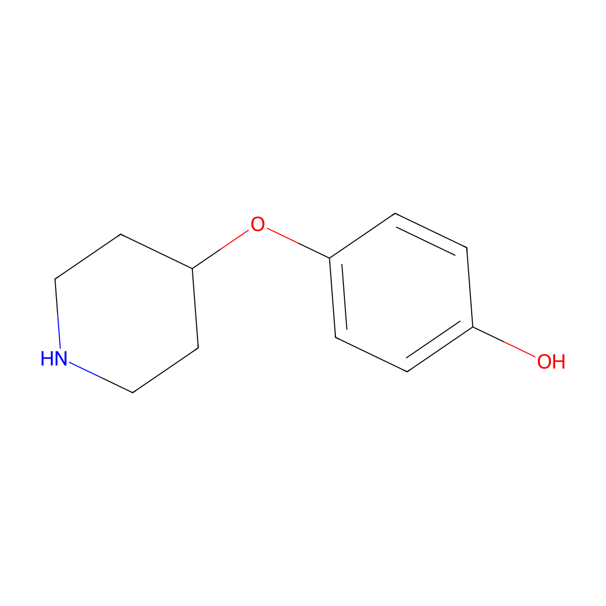 4-(Piperidin-4-yloxy)phenol molecular structure, CAS 162402-35-9
