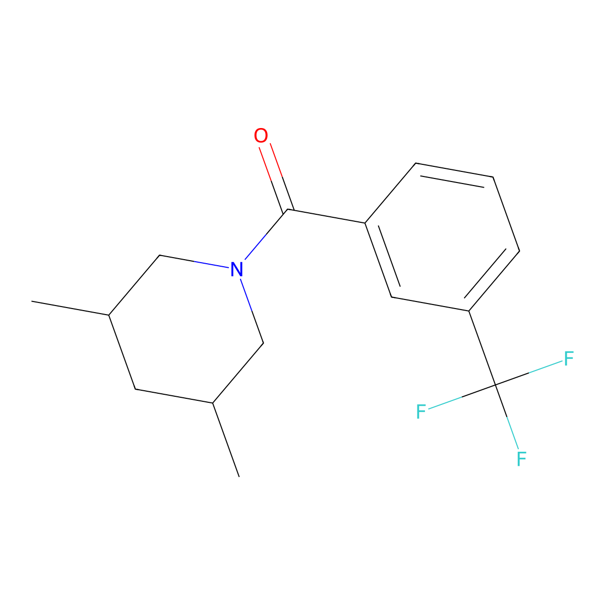 (3,5-Dimethyl-1-piperidinyl)[3-(trifluoromethyl)phenyl]methanone molecular structure, CAS 1624023-78-4