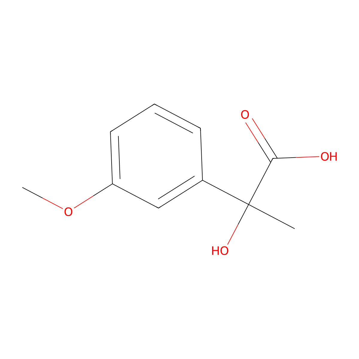 2-hydroxy-2-(3-methoxyphenyl)propanoic Acid molecular structure, CAS 162405-09-6