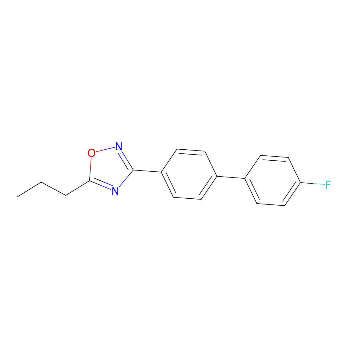 3-(4'-Fluorobiphenyl-4-yl)-5-propyl-1,2,4-oxadiazole molecular structure, CAS 162408-10-8