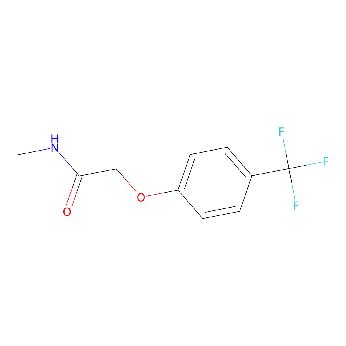 N-Methyl-2-[4-(trifluoromethyl)phenoxy]acetamide molecular structure, CAS 1624095-34-6