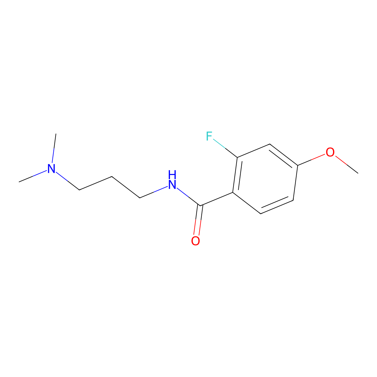 N-[3-(Dimethylamino)propyl]-2-fluoro-4-methoxybenzamide molecular structure, CAS 1624104-16-0