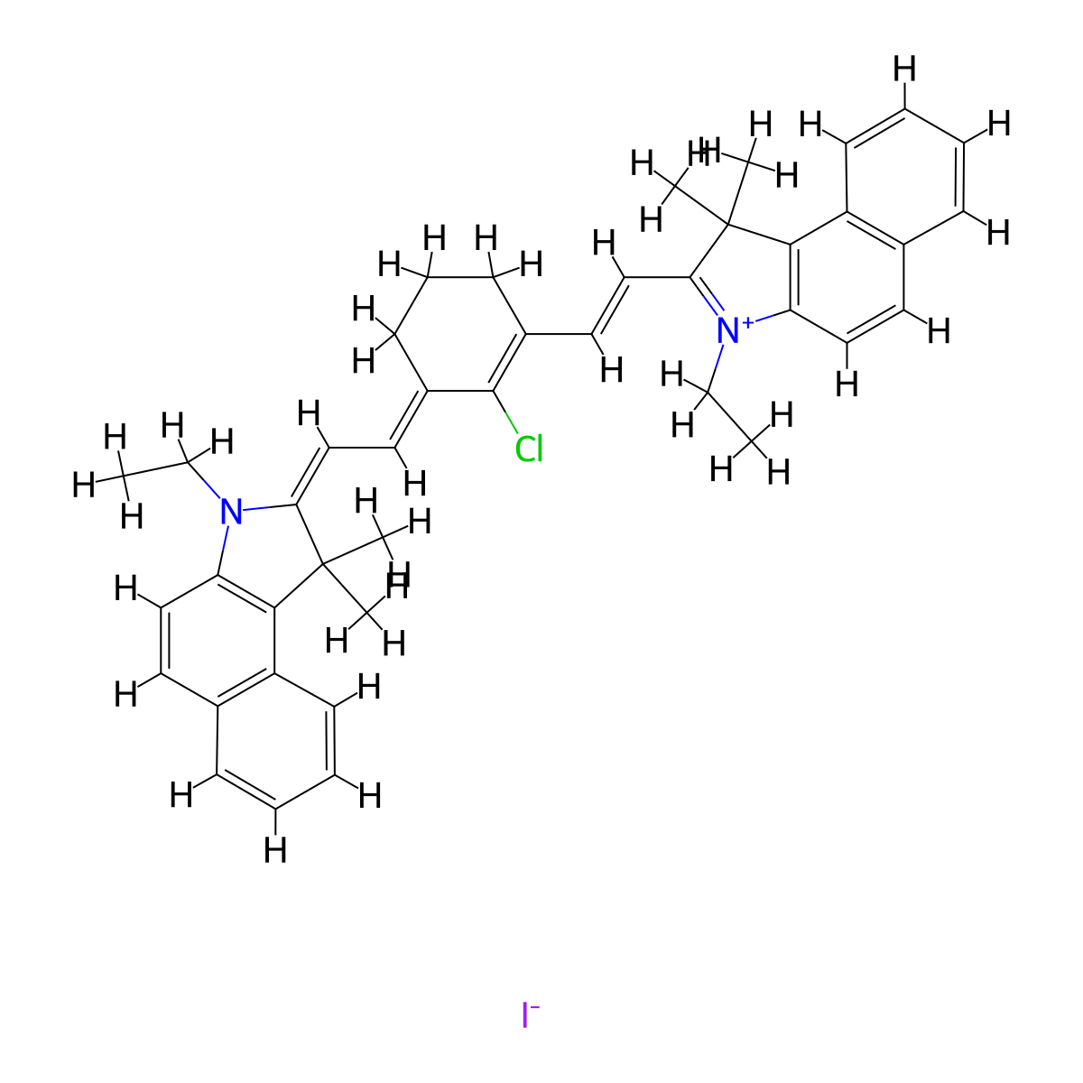 Heptamethine cyanine dye-1 molecular structure, CAS 162411-29-2