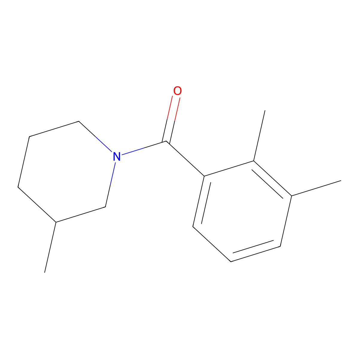 (2,3-Dimethylphenyl)(3-methyl-1-piperidinyl)methanone molecular structure, CAS 1624178-11-5
