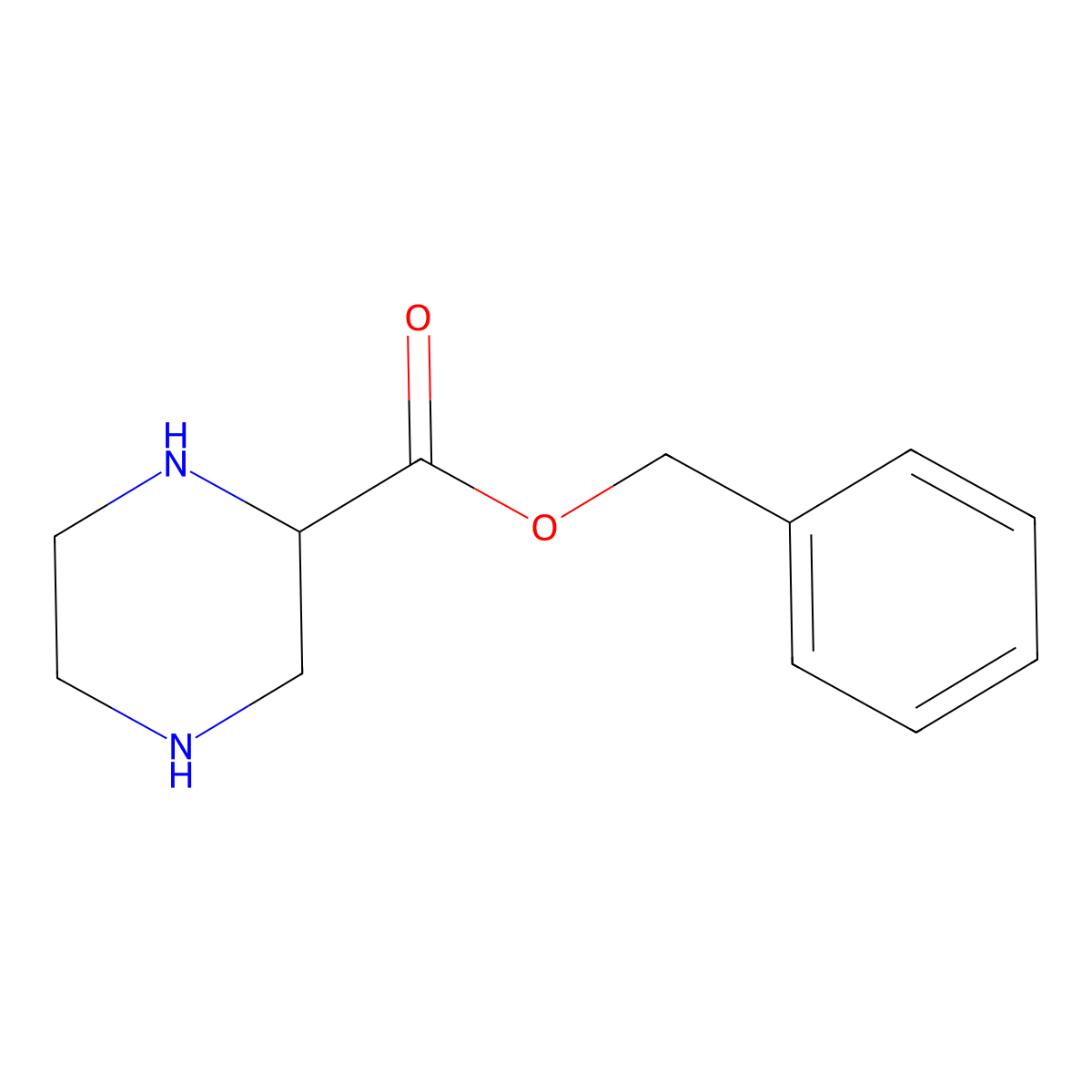 Benzyl piperazine-2-carboxylate molecular structure, CAS 1624260-17-8