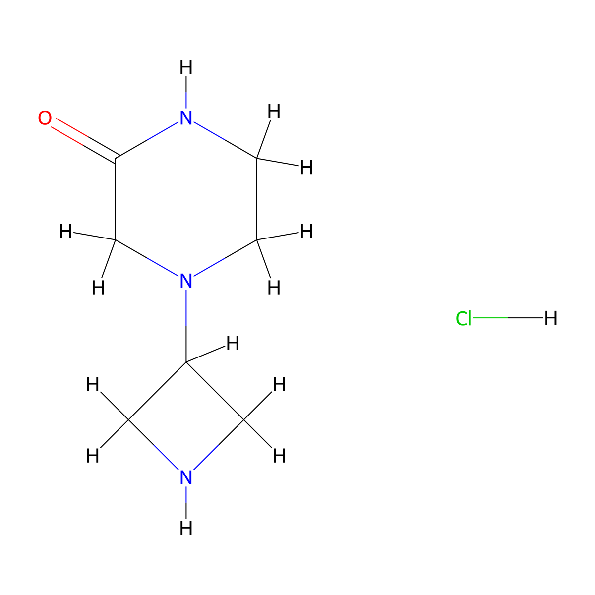 4-(Azetidin-3-yl)piperazin-2-one hydrochloride molecular structure, CAS 1624260-62-3