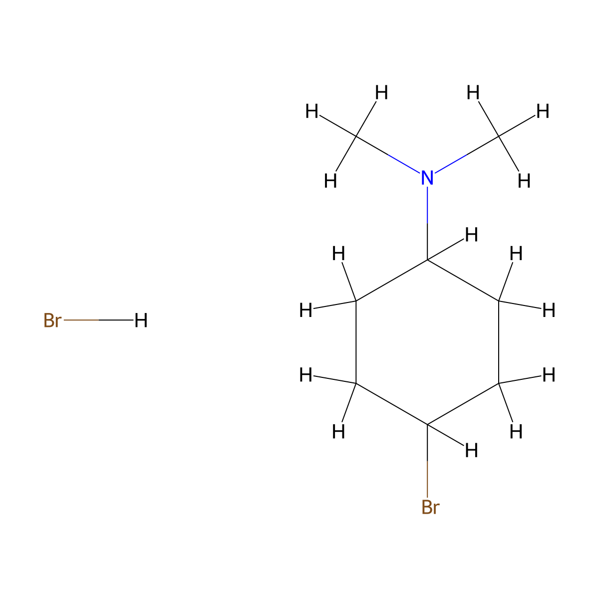 4-Bromo-N,N-dimethylcyclohexanamine hydrobromide molecular structure, CAS 1624260-78-1