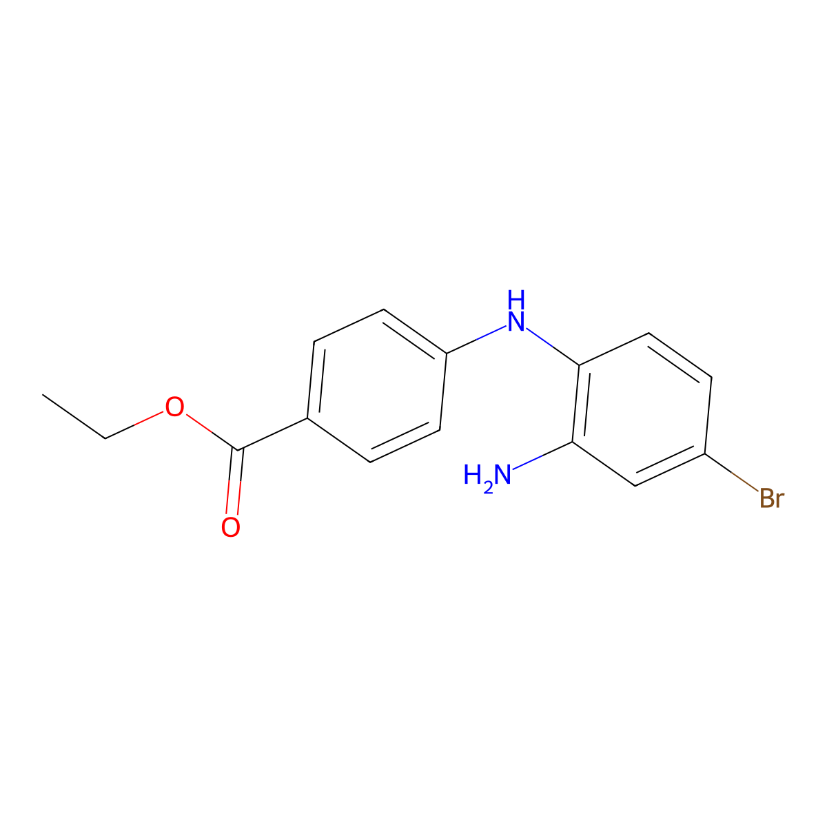 Ethyl 4-((2-amino-4-bromophenyl)amino)benzoate molecular structure, CAS 1624260-86-1