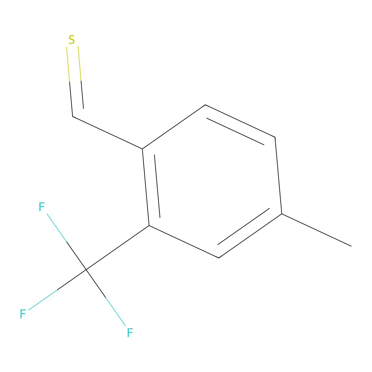 2-Trifluoromethyl-4-methylthiobenzaldehyde molecular structure, CAS 1624260-95-2
