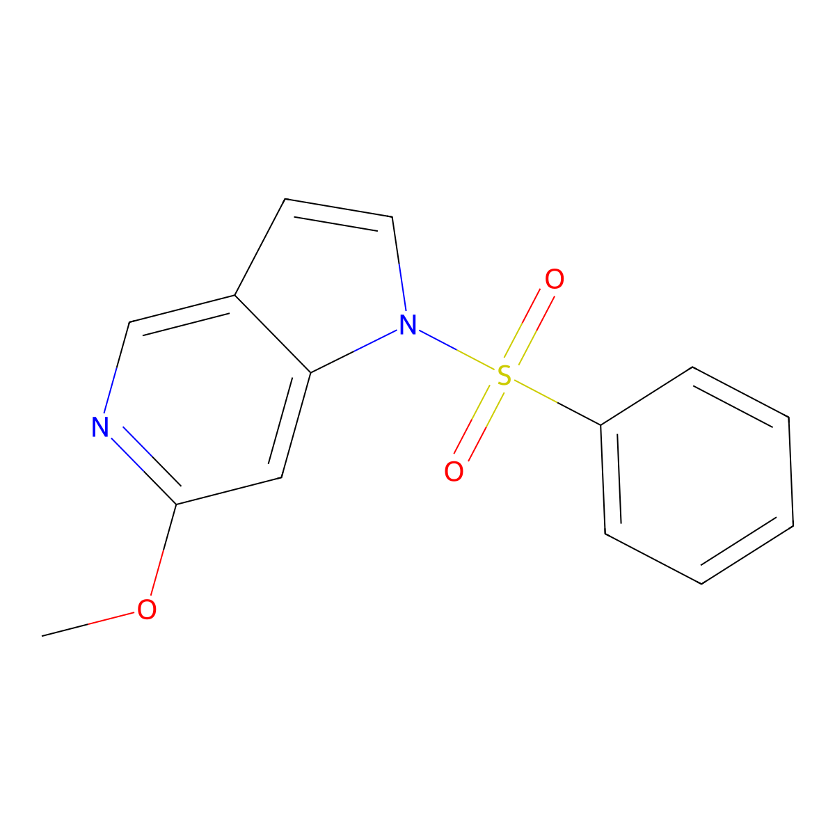 6-Methoxy-1-(phenylsulfonyl)-1h-pyrrolo[3,2-c]pyridine molecular structure, CAS 1624261-00-2