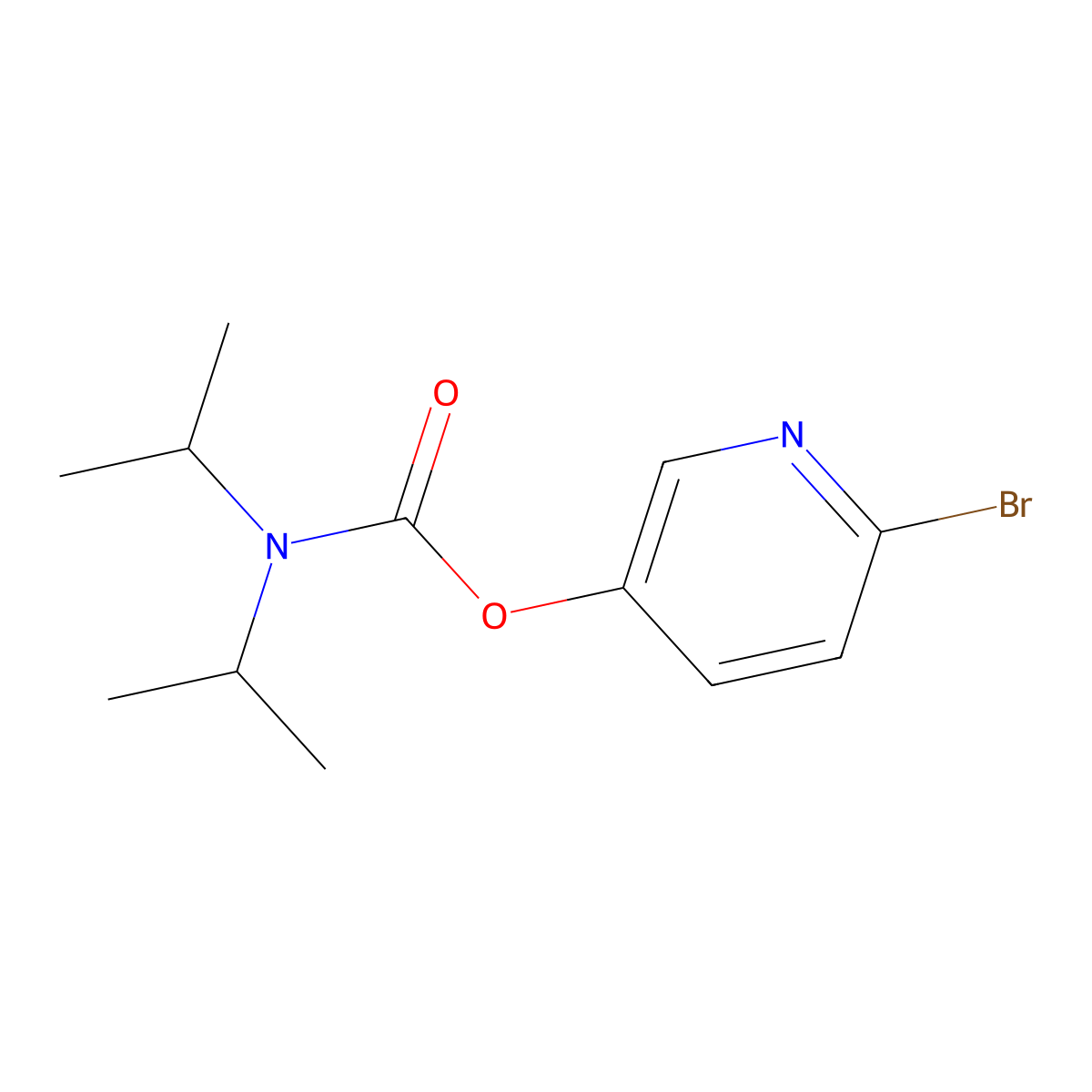 6-Bromopyridin-3-yl diisopropylcarbamate molecular structure, CAS 1624261-05-7