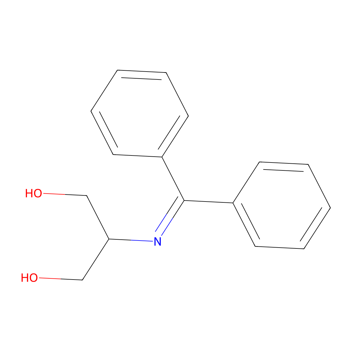 2-((Diphenylmethylene)amino)propane-1,3-diol molecular structure, CAS 1624261-16-0